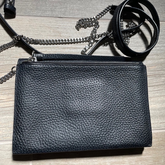 NWOT ALL SAINTS Black Fetch Chain Leather Crossbody Bag - Picture 3 of 10